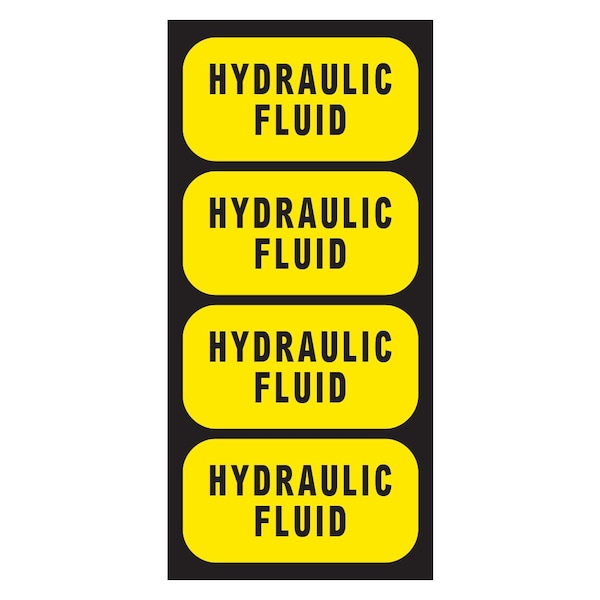 Fuel Stickers Hydraulic Fluid Sticker, Hydraulic Oil Label: Drum, Tanks, Container, Hvy-Dty, 2''x1'', 48PK Z-2X1HF-48PK - main